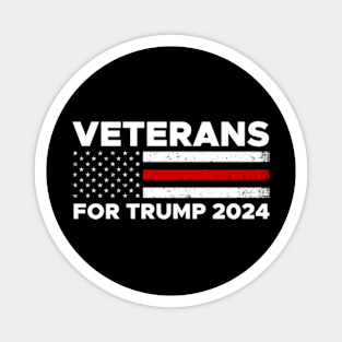 Veterans for Trump 2024 Magnet